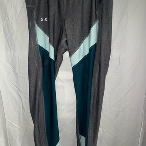 Under Armour Charcoal and Aqua Athletic Leggings